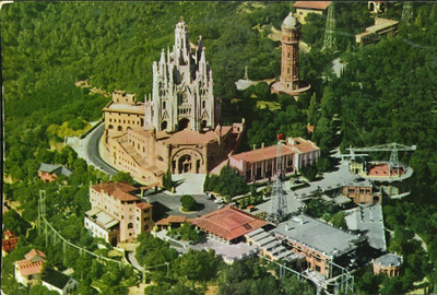 Espana - Spain - Barcelona - Tibidabo - Temple Expiatori del Sagrat Cor