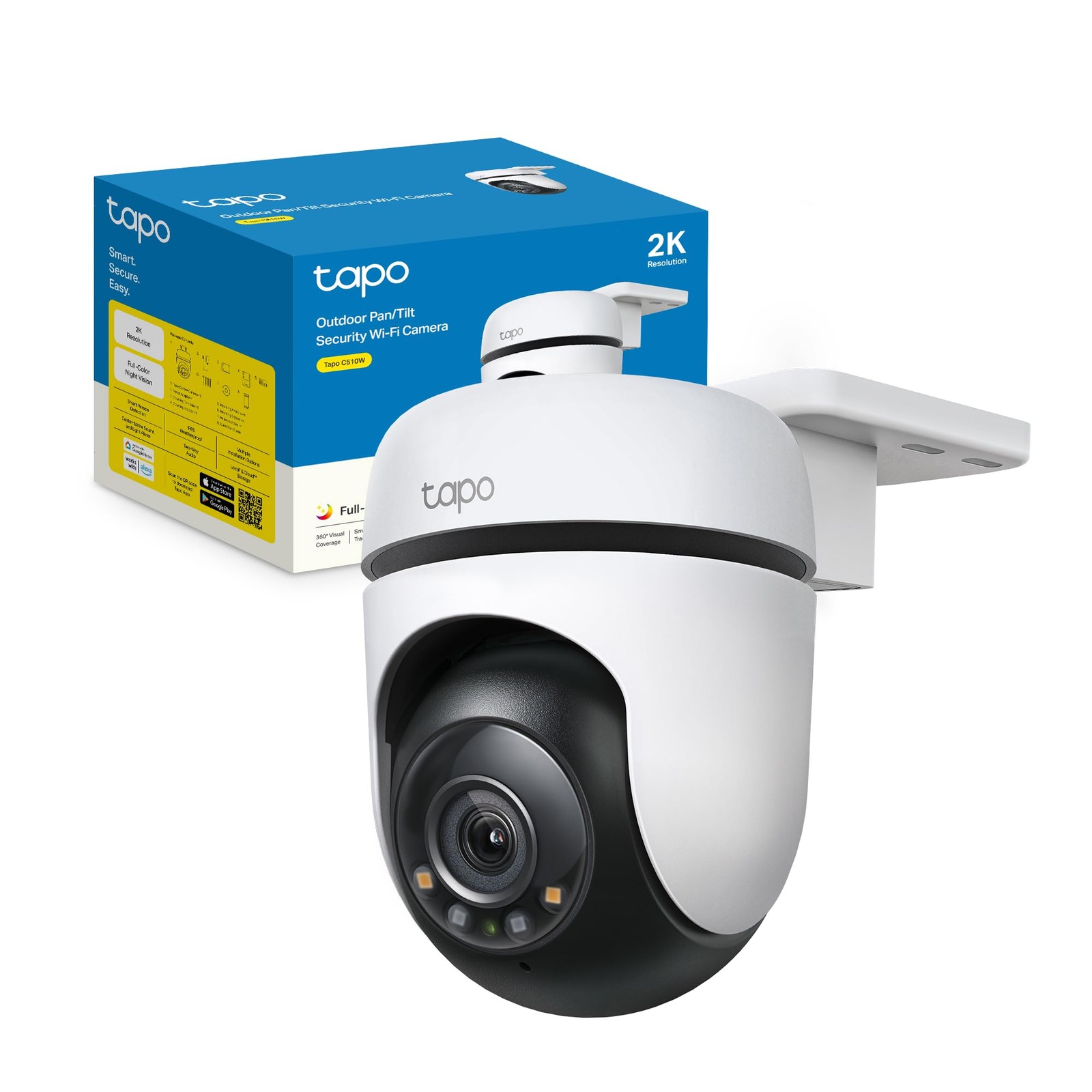 Telecamera Wi-Fi Esterna Tapo C510W 2K 3MP Panoramica Notturna