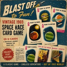 Vintage Space Race Card Game 1969 Ed-U-Cards