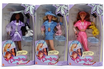 Lot mit 3x 1996 Mattel Clueless 29cm Barbie Puppe: Amber + Cher + Dionne / NrfB