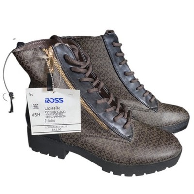 daisy fuentes ankle boots brown black 7.5 Women s New With Out Box