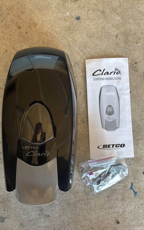 Case of 12 BETCO Clario Wall Mount Soap Dispenser Black/Gray NEW w/ Hardware