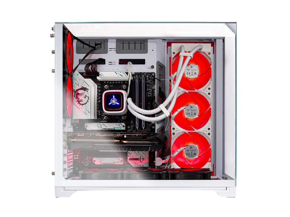 Gaming O11 Vision Gaming PC, AMD Ryzen 7 7700X 4.5GHz, AMD RX 9070 XT ...