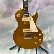 P90 PICKUP LP Electric Guitar Metallic Gold hardware mahogany neck US STOCK