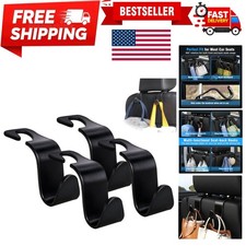 Car Seat Headrest Hook 4 Pack Hanger Storage Organizer Universal for Handbag ...