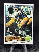 1975 Topps Dan Fouts Rookie Card #367 Chargers. rookie card picture