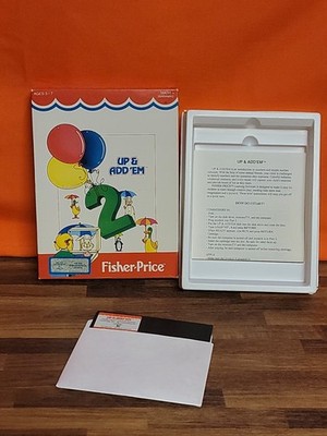 Vintage Fisher Price Up & Add'em Disk (Commodore 64, 1984) Complete Big Box