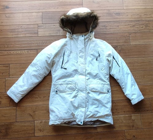 Sierra Designs Ellesmere Hiking Outdoor Coat 40" Chest M White Hood Waterproof - Picture 1 of 17