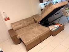 divano 3 posti con isola beige/marrone