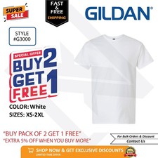 Gildan G300 Ultra Cotton T Shirt BUY 2 GET 1 FREE Blank Plain Casual Unisex Tee.