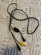 Video RCA Yellow White Dual Cables To 2.5mm Aux Input Cord