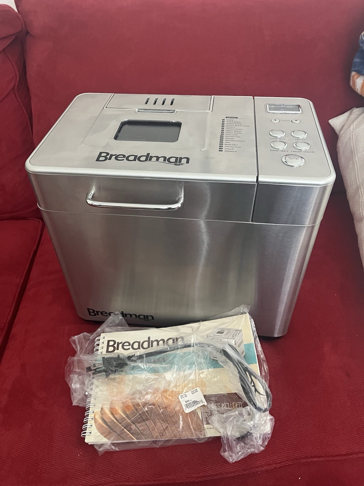 Breadman Professional BK1065SQ 2lb Bread Maker - Silver Chro