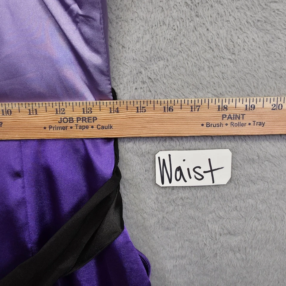 Vestido Y2K Trixxi Juniors 7 Púrpura Negro Satinado Plisado Fiesta Funda Mini Formal Foto 4 de 4