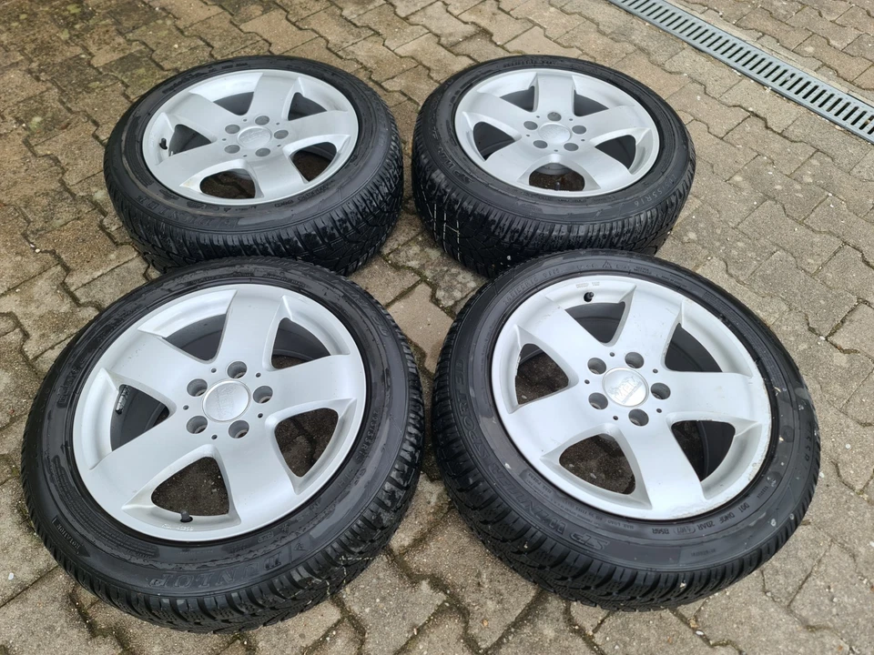 Winterräder Alufelgen Mercedes MAM 7,5x16 205/55r16 Dunlop 5x112 Kompletträder  - Bild 2 von 4