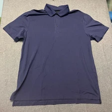 Daniel Cremieux Signature Collection Mens Polo Shirt SizeL Blue Pima Performance