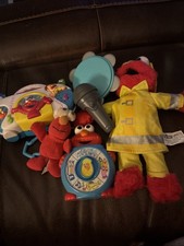 Sesame Street Elmo Toy Lot Mattel Learning Toys Plush Kellogg s Nanco 2004-05