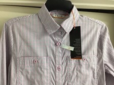 Women's Orvis River Guide Plaid Shirt Dress - LILAC PLAID - UPF 30