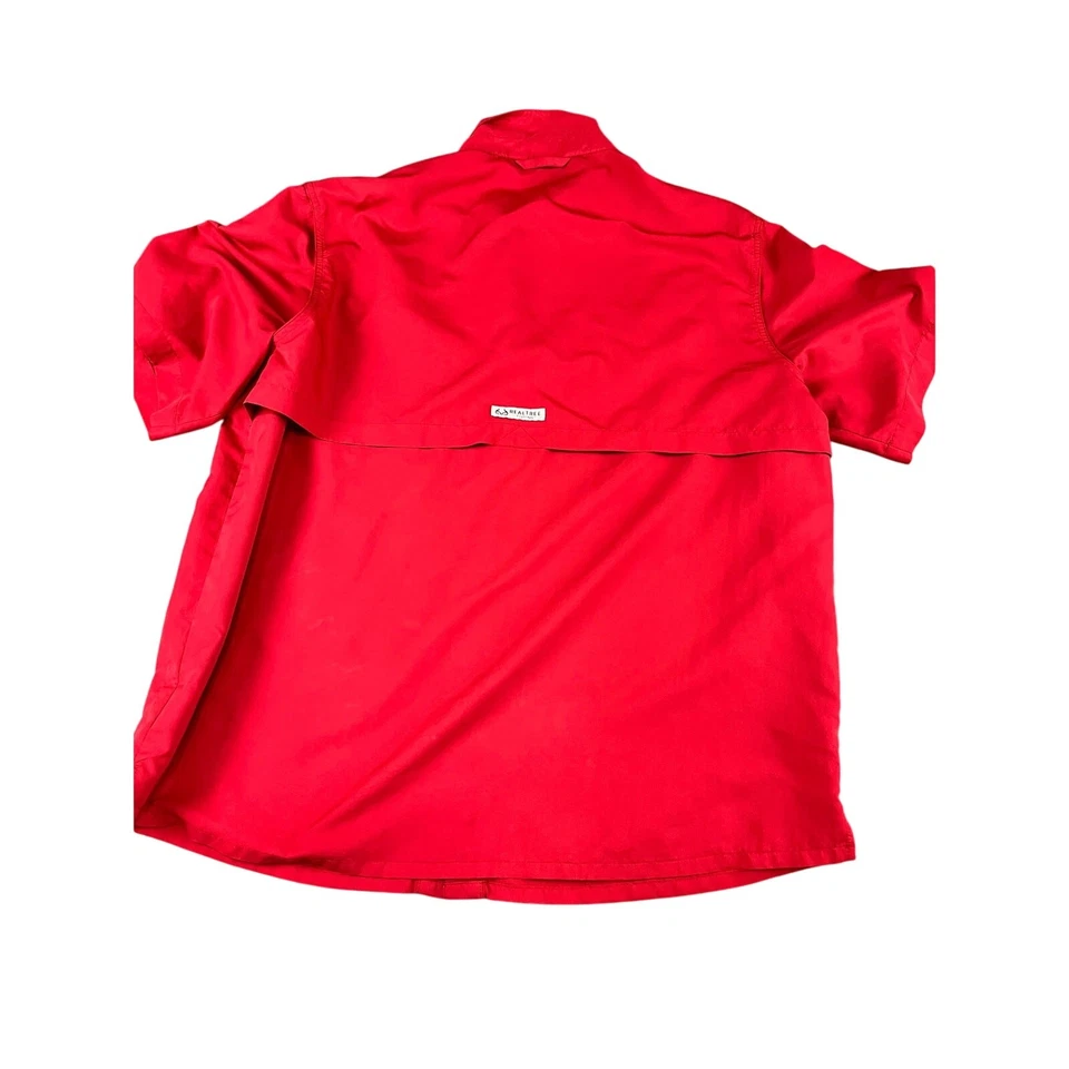 Men’s Realtree Red Short-Sleeve Button-Down Performance Fishing Shirt XL – Good - Image 2 of 4