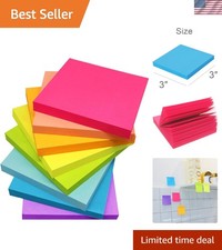 Sticky Notes 3x3 Inches,Bright Colors Self-Stick Pads, Easy to Post for Home,...