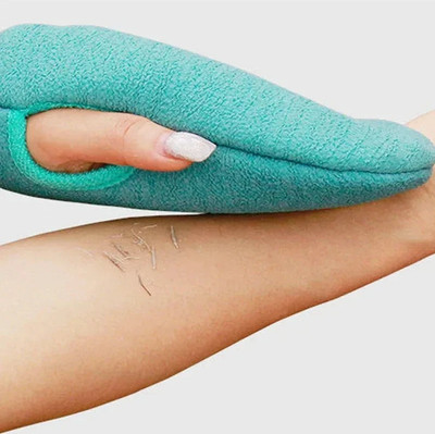 1pc Green Exfoliating Bath Glove Dead Skin Remover Spa Shower Scrubber - NEW