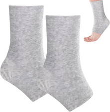 1 pair Bamboos Anti Fatigue SocksCompression Bamboo Foot SleevesSoft Compre...