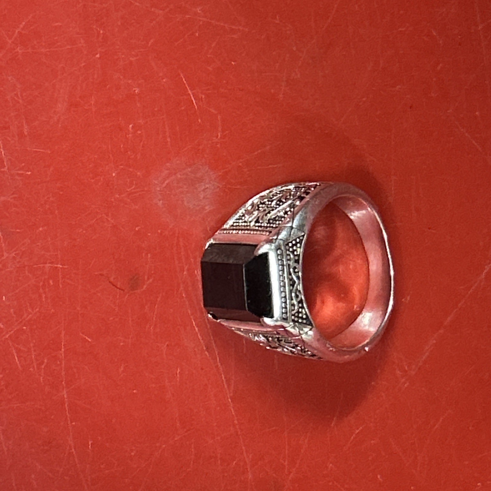 Black Obsidian Solid 925 Sterling Silver Empire o… - image 5