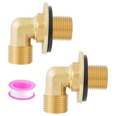 Wall Mount Commercial Faucet Installation kit,Brass 2 Pack 90 degrees