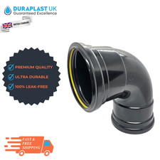 Image of 110MM PUSH FIT 90D DS Pipe Fittings | Bend Access | Black | Free postage