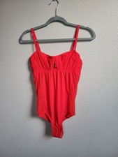 Free People We are HAH Blood Orange Under the Wire Bodysuit XS - New