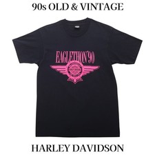 Harley-Davidson 90s T-Shirt Eaglethon 10th Anniv Black L Made in USA Vintage