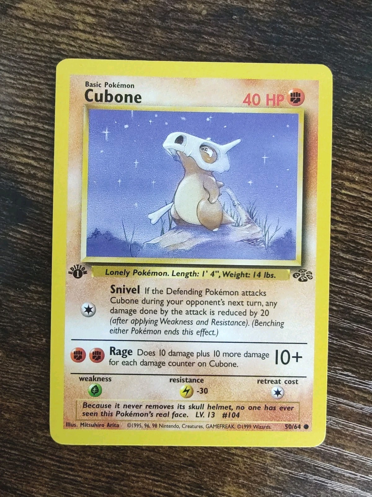 Pokemon Jungle 1st Edition Cubone 50/64 Non Holo NM-MINT