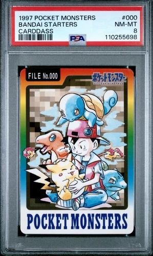 PSA 8 Pokemon Carddass Checklist Pocket Monster Pikachu Charmander Squirtle