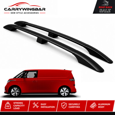 Volkswagen ID Buzz LWB 2025-2026 Dach Seitenreling Schwarz Aluminium 2PCS
