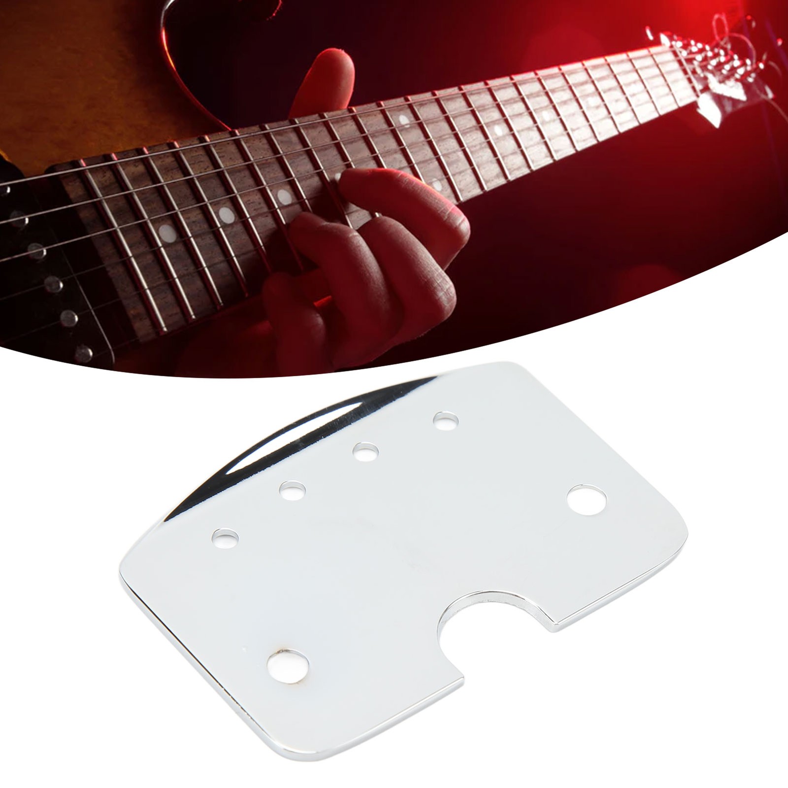 Guitar 4 String Tailpiece Metal Silver Sturdy 4 String Cigar Box Guitar Part Wit