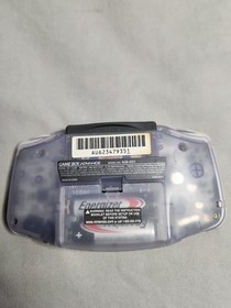 Nintendo GameBoy Advance AGB-001 System Glacier Clear W/ Game, Batteries Tested