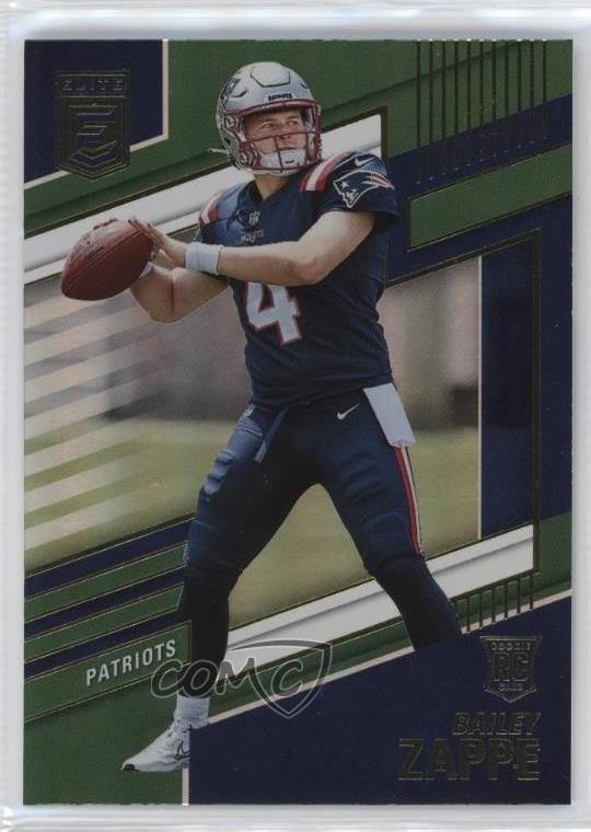 2022 Panini Donruss Elite Rookies Green Bailey Zappe #107 Rookie RC rf2
