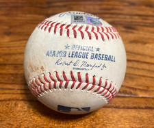 Michael Brantley Astros Game Used SINGLE Baseball 7/31/2021 vs Giants Hit #1533