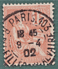 TIMBRE 1900-01 MOUCHON N° 117 SUPERBE OBLITERATION-OBL.TB-VSCAN-
