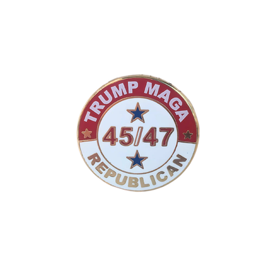 #ad #ad Trump MAGA 45 47 Republican Lapel Pin – Gold Tone USA Political Hat Badge $9.95