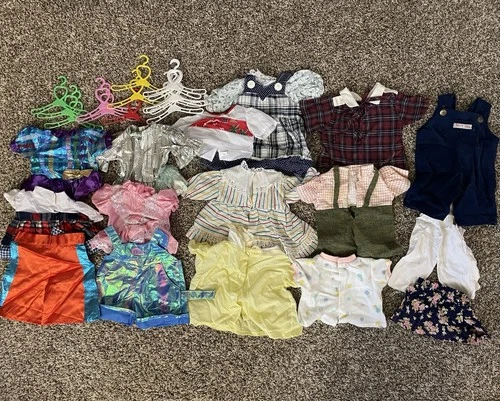 Doll Clothes For Cabbage Patch Kids Outfits Lot Ballet Hangers 80’s Vintage