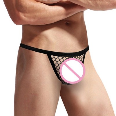 Herren Transparent Netz G String T Rücken Unterwäsche Niedrige Taille Transpar