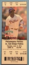 Ken Giles MLB Debut Ticket - 6/12/2014