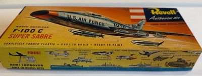 Revell F-100C Super Sabre. H-236   S  Kit  Partial Assembly Incomplete Nice Box