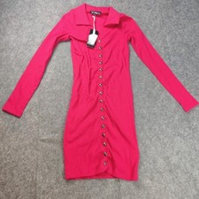 TF The Fancy For You Little Pink Dress Button Up Front Bnwt Stretchy Size S - M