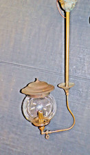 Antique, Victorian, brass, gas/electric, J-shape, chandelier. 34" Tall. Rewired!