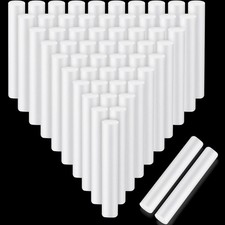 60 Pieces 6 Inch White Foam Cylinders for Crafts Foam Tubes Rods Cylinders