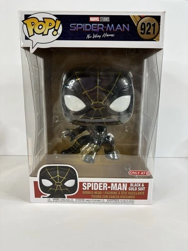 Funko Pop! Marvel Studios Spider-Man No Way Home Black And Gold Suit 10” Jumbo