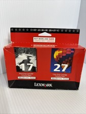 Unopened Genuine Lexmark 17 & 27 Black and Co...
