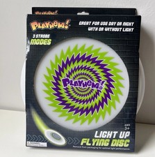 Playhem LED Light Up Flying Disc Frisbee 10.5" Glow in the Dark 3 Strobe Modes