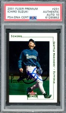Ichiro Suzuki 2001 Fleer Premium RC Gem 10 Auto 1810/1999 PSA/DNA 61265852
